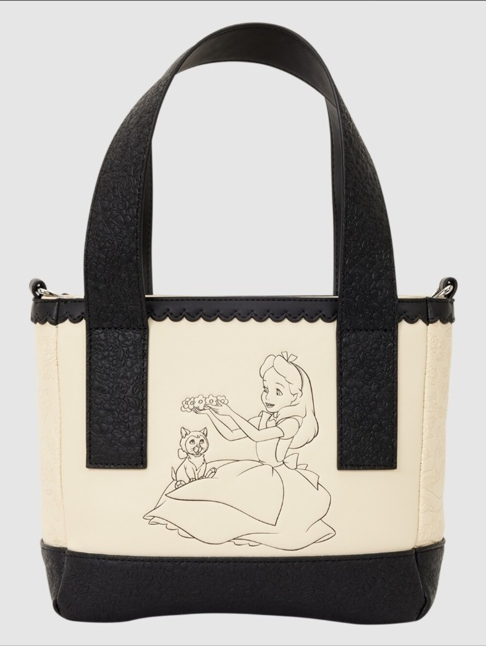 2pc Loungefly Disney Alice in Wonderland Mini Tote Crossbody Bag/ Cell/Coin Bag - Picture 2 of 7